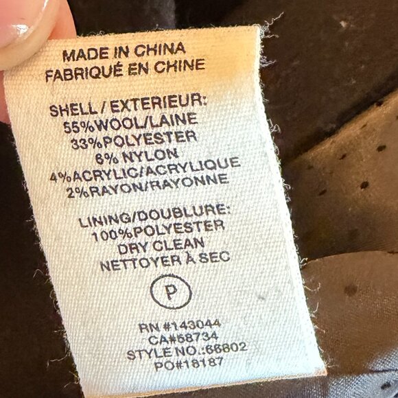 Avec Les Filles A-Line Twill Moto coat small black zippers wool biker long - Picture 12 of 12